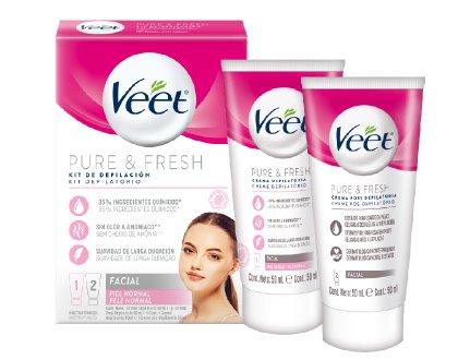 image-Veet Crema Depilatoria Facial 50 ML + Crema Post Depilatoria 50 ML Piel Normal