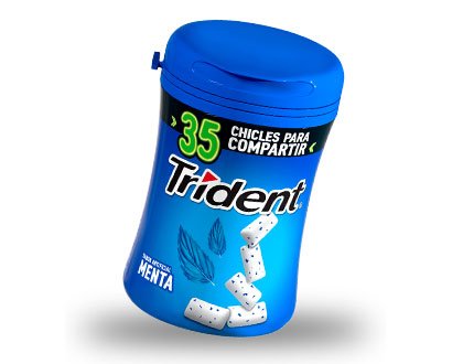 image-Chicles Trident Botellas Menta 35 uds