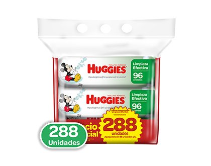 image-Toallas Húmedas Huggies Limpieza Efec 288U