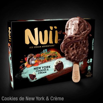 image-Bâtonnets glacés NUII New York Cookies & Cream x4