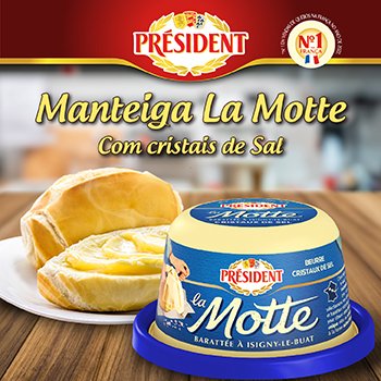 image-Manteiga LA MOTTE PRÉSIDENT, importada da França com um sabor único.