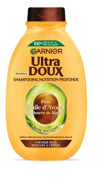 image-Shampooing enrichi en Huile d'Avocat et Beurre de Karité pour Cheveux Bouclés à Frisés